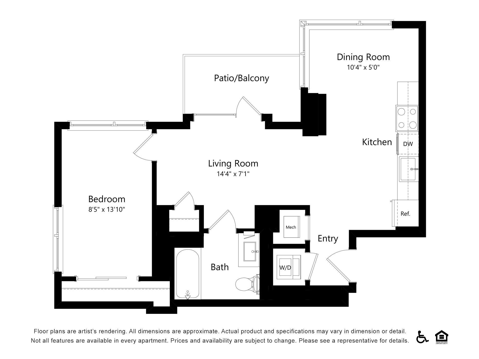 Floor plan layout diagram for A36